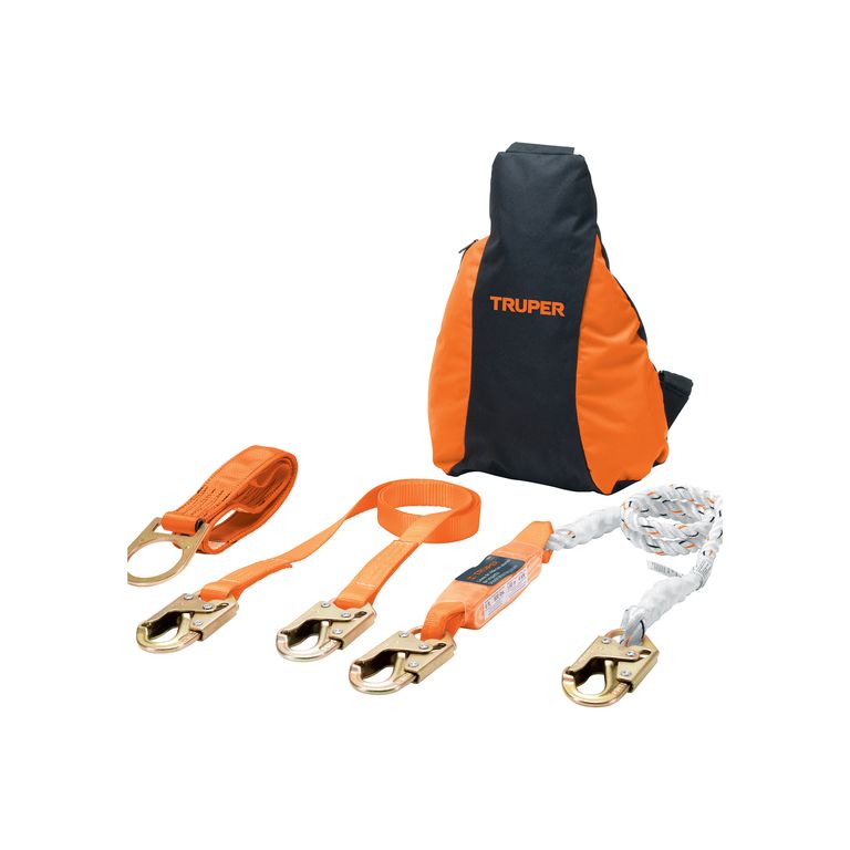 Kit Contra Caidas 5 Piezas Con Certificacion 100887 Color Naranja Talla 40