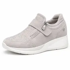 GENERICO - Zapatillas Mujer urbanas gamuza con plataforma