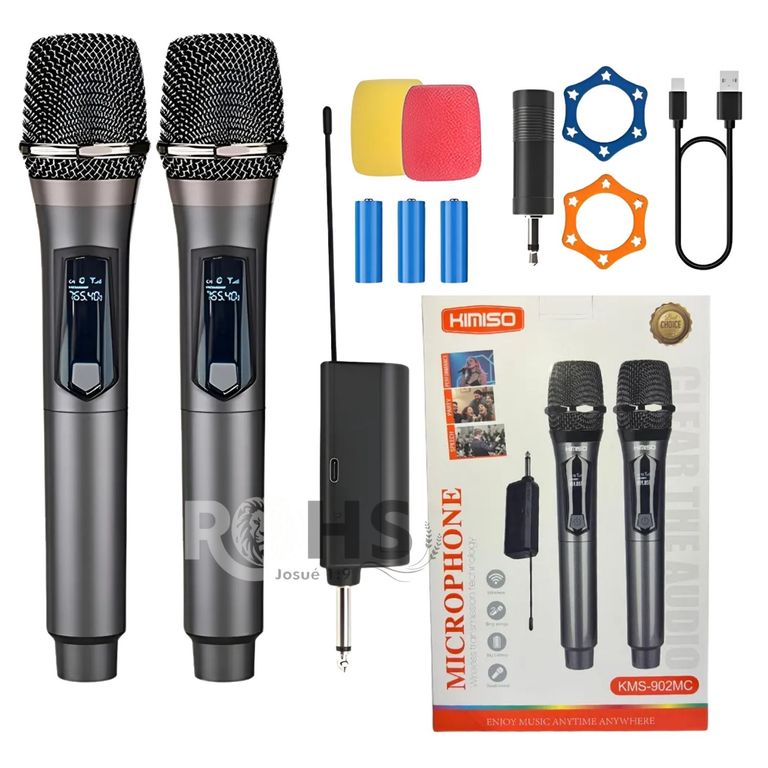 Micrófonos Inalámbricos UHF Kimiso KMS-902MC con DSP Antirruido