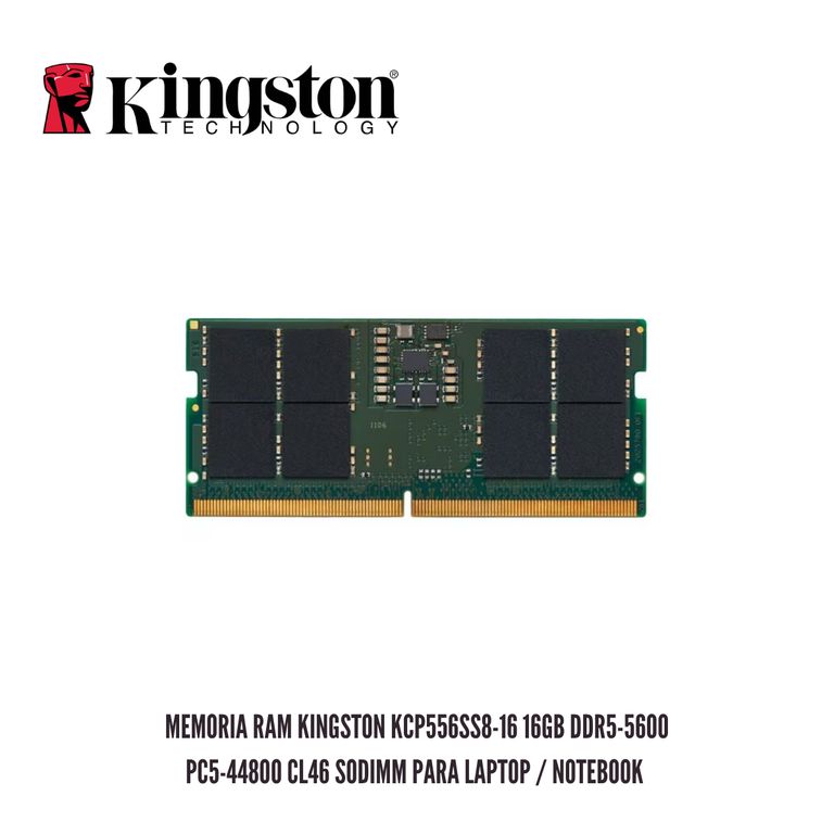 Memoria RAM KCP556SS8-16 16GB DDR5-5600PC5-44800 CL46 SODIMM para LAPTOP - NOTEBOOK
