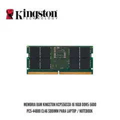 KINGSTON - MEMORIA RAM KCP556SS8-16 16GB DDR5-5600PC5-44800 CL46 SODIMM PARA LAPTOP - NOTEBOOK