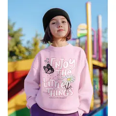 GENERICO - Poleras niña franelado rosado niña enjoy kawaii