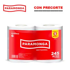 SUPER - Papel higiénico una hoja 245 metros 6 rollos PARAMONGA