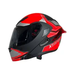 XTREME - CASCO ABATIBLE ROJO VISOR OSCURO TALLA M