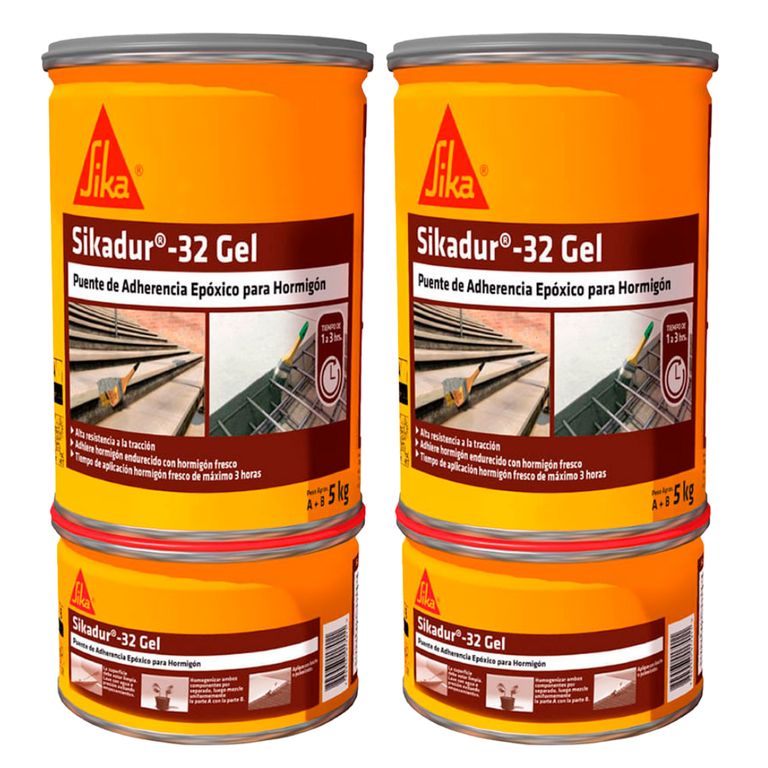 Pack de 2 unidades Sikadur 32 Gel, Gris 5kg