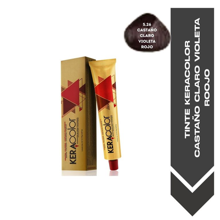 TINTE KERACOLOR 5.26 CASTAÑO CLARO IRISADO ROJIZO- 70 ML