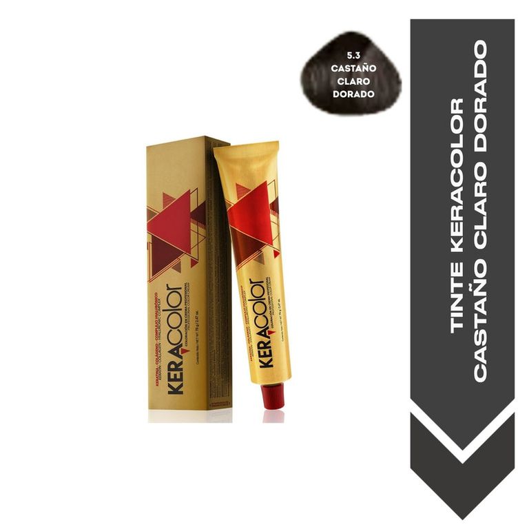 TINTE KERACOLOR 5.3 CASTAÑO CLARO DORADO-70 ML