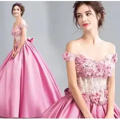 ARELYS - Vestido Princesa Mujer Quinceañera Talla XS Rosado
