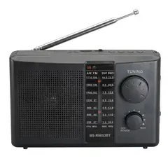 GENERICO - Radio Portátil Multibanda FM AM SW y Bluetooth recargable y a Corriente Directa