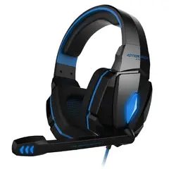 KOTION EACH - Audífonos Gamer G4000 con Micrófono para PS5, Xbox y PC LED Azul