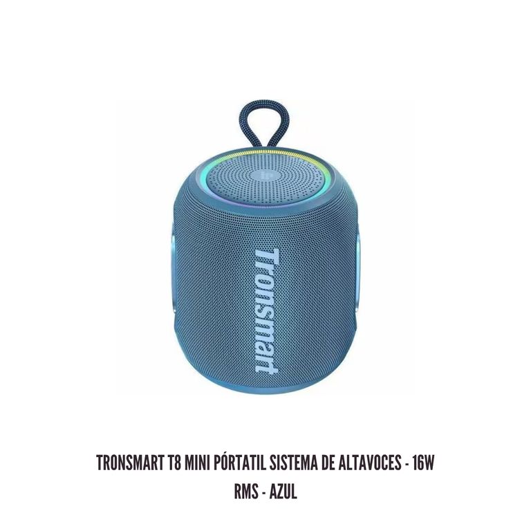 Altavoz Portátil Tronsmart T8 Mini 16W RMS Bluetooth 360° Azul