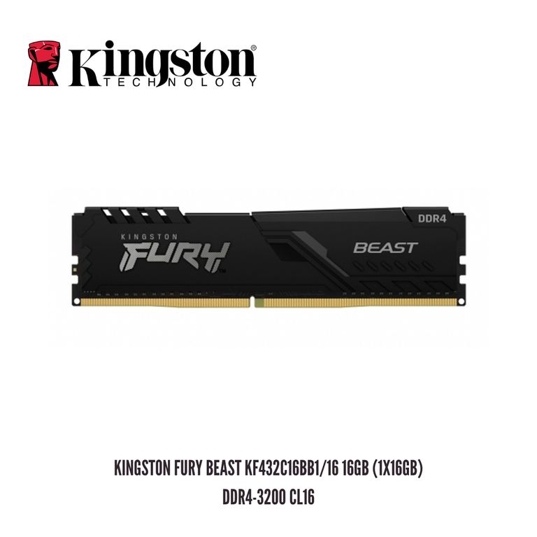 MEMORIA RAM FURY Beast KF432C16BB1-16 16GB 1x16GB DDR4-3200 CL16