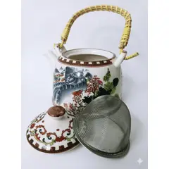 GENERICO - Tetera De Cerámica 860ml Diseño Gran Muralla China Con Filtro