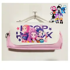 GENERICO - ESTUCHE - CARTUCHERA KPOP CON ACCESORIO COLOR ROSADA
