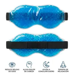 PERUMASSAGE - Antifaz de Gel Anticongelante para Ojos con Elástico Ajustable para Bolsas, Hinchazón y Descanso