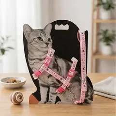 GENERICO - Arnés para gato con correa para caminar al aire libre