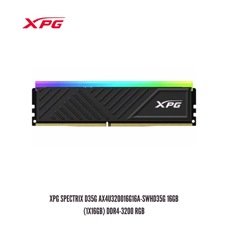 MEMORIA RAM SPECTRIX D35G AX4U320016G16A-SWHD35G 16GB 1x16GB DDR4-3200 RGB