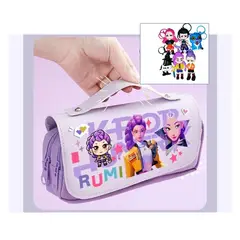 GENERICO - ESTUCHE - CARTUCHERA KPOP CON ACCESORIO COLOR LILA