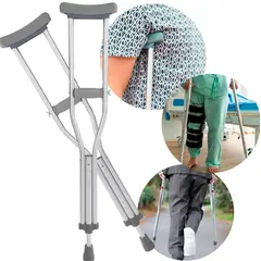 OEM - Par de Muletas Axilares de Aluminio Ajustables - Soporte de Movilidad de Alta Resistencia