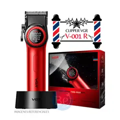 GENERICO - Cortadora de Cabello VGR 9000 RPM V-001 Rojo