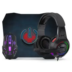 ENKORE - Kit Gamer Bravio 3 en1 Auricular + Mouse + Pad Mouse