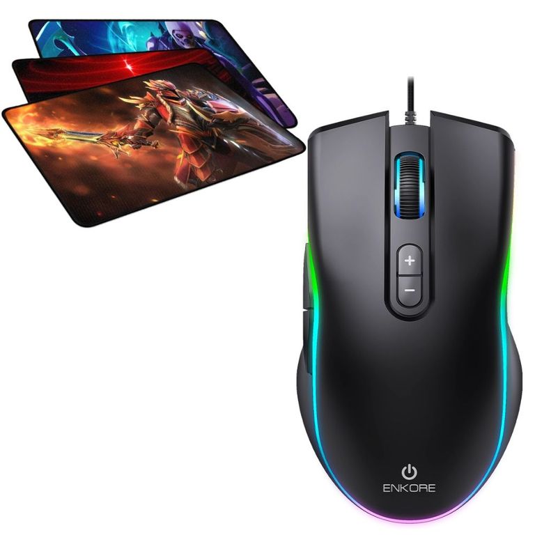 Mouse Gamer Led 7b 7200dpi Kingdom EKM 308 + Pad Mouse