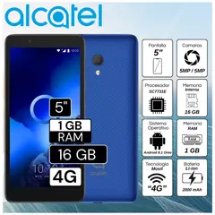 ALCATEL - Celular 1C 4G 5" Pulg. 1GB RAM 16GB Android™ 8.1 Oreo- Azul