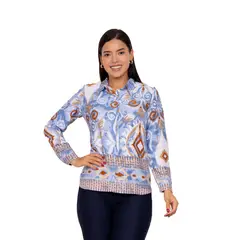 VICCI - Blusa ml Ellei rayon acero estampada