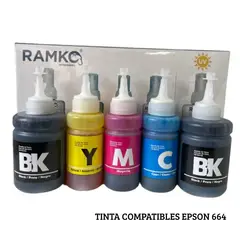 GENERICO - PACK TINTA EPSON COMPATIBLE PARA 664 x 5 UNIDADES