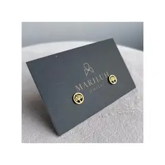 GENERICO - Aretes Acero - BSC Arbol Abundancia Encerrado Dorado