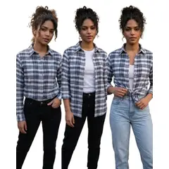 GENERICO - Camisa leñadora manga larga para Dama