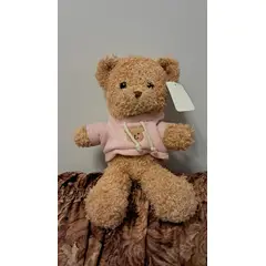 GENERICO - PELUCHE OSO CON CHOMPA ROSADA