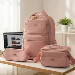 TIGO - Mochila Portalap Dama (lonchera Y Cartuchera) -