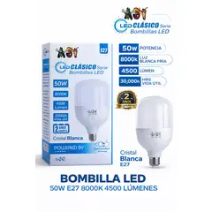 GENERICO - Pack 2 Bombillas LED 50W Luz Blanca Fría 4500 Lúmenes
