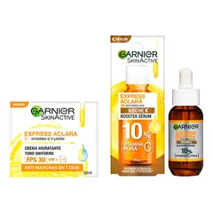 Garnier - Duo Express Aclara Crema Día + Serum Noche