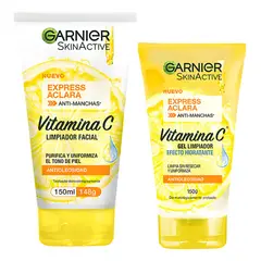 GARNIER - Kit Express Aclara Limpiador + Gel Limpiador