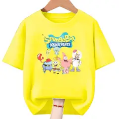 GENERICO - Polo Algodon Bob Esponja Peluche - Tallas 6 hasta XL