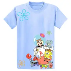 GENERICO - Polos Algodon Bob Esponja Peluche - Tallas 6 hasta XL