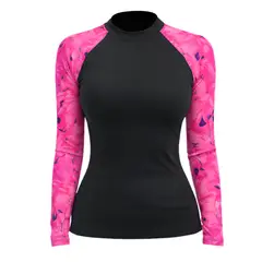 AQUA&MODA - LICRA CON PROTECCIÓN UV AQUAMODA LAMNFCSL MUJER NEGRO CON FUCSIA SIN LOGO