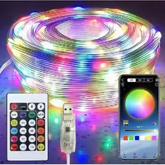 GENERICO - Tira De Luz Led Rgb Con Bluetooth Y Control Remoto 10mts Usb Y App