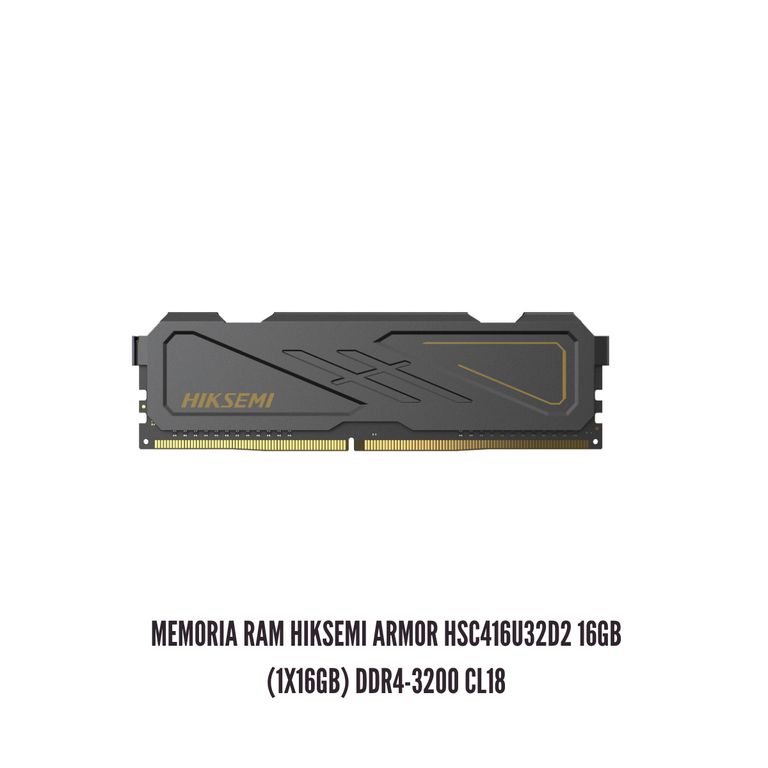 Memoria RAM HIKSEMI ARMOR HSC416U32D2 16GB 1x16GB DDR4-3200 CL18 - Negro
