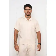DM DEXMEN - Camisa Dexmen Cubana Lino Beige