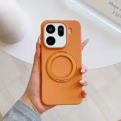GENERICO - Funda para OPPO Find X9 Pro, elegante, colorida, con soporte magnético giratorio + vidrio templado
