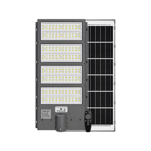 Reflector Solar LED 400W Exterior Luminaria Tipo Farola Alumbrado Público con Control Remoto