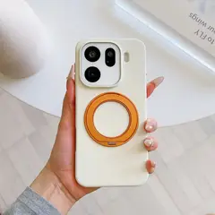 GENERICO - Funda para OPPO Find X9 Pro, elegante, colorida, con soporte magnético giratorio + vidrio templado