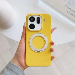 GENERICO - Funda para OPPO Find X9 Pro, elegante, colorida, con soporte magnético giratorio + vidrio templado