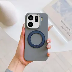 GENERICO - Funda para OPPO Find X9 Pro, elegante, colorida, con soporte magnético giratorio + vidrio templado