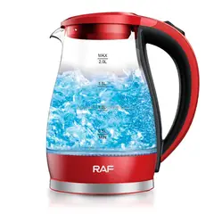 RAFF - Hervidor Eléctrico RAF 2 Lts Vidrio 2000W R7820 Rojo