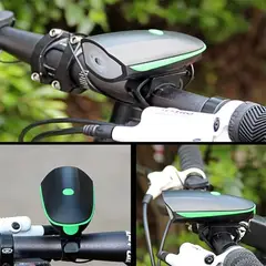 OEM - LUZ DELANTERA DE BICICLETA CON BOCINA RECARGABLE