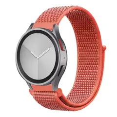 GENERICO - CORREA NYLON VELCRO PARA SAMSUNG GALAXY WATCH 7-6-5-4 FE CORAL